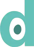 the letter d has a white circle in the middle