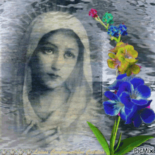 Virgen Maria Virgin Mary GIF - Virgen Maria Virgin Mary Flowers GIFs