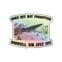 a sticker that says gone but not forgotten on it