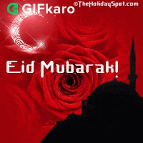 Eid Mubarak Gifkaro GIF - Eid Mubarak Gifkaro Rose - Discover & Share GIFs