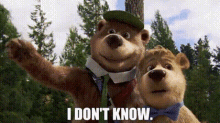 Yogi Bear I Dont Know GIF - Yogi Bear I Dont Know Idk GIFs
