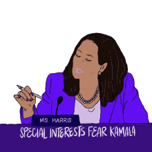 ms harris special interests fear kamala pointed pen khive vote blue