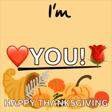 a greeting card that says i 'm thankful for you happy thanksgiving