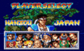 a player select screen for a video game with a man in a blue shirt