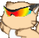 a pixel art drawing of a man wearing sunglasses .