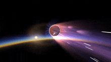 an artist 's impression of a partial eclipse of the sun