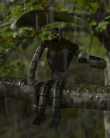 Robot In The Rain Tree GIF