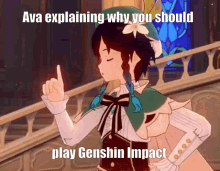 Ava Ava Is Hot GIF - Ava Ava Is Hot Ava Explaining Why You Should Play Genshin Impact GIFs