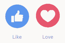 like thumbs up love reaction facebook reactions