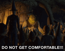 Shrek Do Not Get Comfortable GIF - Shrek Do Not Get Comfortable Dont Overstay Your Welcome GIFs