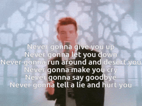 Rickroll Lyrics GIF - Rickroll Lyrics 80s GIFs