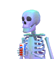 Pepsi Skeleton Sticker