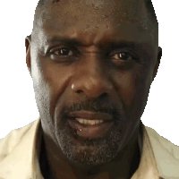 a man with a beard and sweat on his face