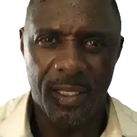 a man with a beard and sweat on his face