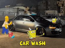 Car Wash Spongebob GIF - Car Wash Spongebob Homer Simpson GIFs