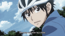 a man wearing a helmet is talking about a girl who was run over by a bike