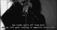 Emo Two Roads Split Off From Here And My Life Goes Running In Opposite Directions GIF - Emo Two Roads Split Off From Here And My Life Goes Running In Opposite Directions Sing GIFs