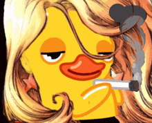 Cassie Sandsmark Smoking Duck GIF - Cassie Sandsmark Smoking Duck Wonder Girl GIFs