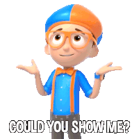 Could You Show Me Blippi Sticker - Could You Show Me Blippi Blippi Wonders Educational Cartoons For Kids Stickers