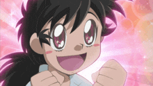 a cartoon character with a pink background and the letters ntv on the bottom right
