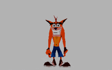 a pixel art of crash bandicoot from crash bandicoot
