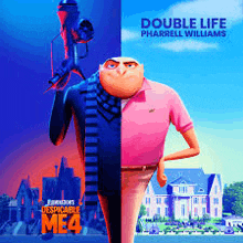 a movie poster for despicable me 4 shows a man in a pink shirt and a man in a blue shirt