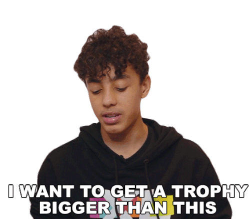 I Want To Get A Trophy Bigger Than This Wolfiez Sticker - I Want To Get A Trophy Bigger Than This Wolfiez Jaden Ashman Stickers