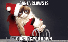 Grumpy Cat Santa GIF - Grumpy Cat Cat Santa GIFs