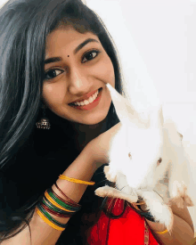 Drishya Raghunath Indian Girl GIF - Drishya Raghunath Indian Girl Girl And Rabbit GIFs