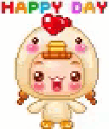 happyday happy chick kawaii day