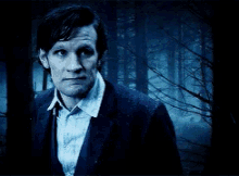 a man says " and i am afraid " in front of a dark forest