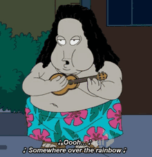 roger american dad play ukelele somewhere over the rainbow
