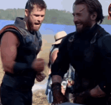 fight me cute captain america thor punch