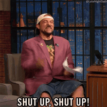 Shut Up Shut Up Kevin Smith GIF - Shut Up Shut Up Kevin Smith Late Night With Seth Meyers GIFs