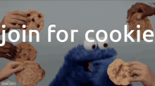 Join For Cookie Cookie Monster GIF - Join For Cookie Cookie Monster Cookies GIFs