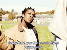Yellow Grape GIF - Orange Is The New Black Before I Met You Pick Up Line GIFs