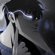 a cartoon character with a very long nose and a glowing eye