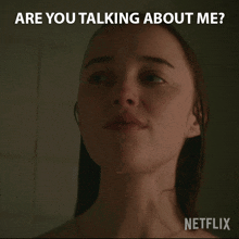 Are You Talking About Me Emily GIF - Are You Talking About Me Emily Fair Play GIFs
