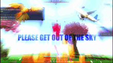 get out of the sky bedrock mcpe meme lol