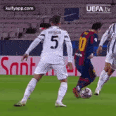 Just Messi Skipping Away From Ronaldo.Gif GIF - Just Messi Skipping Away From Ronaldo Ronaldo Foot Ball GIFs