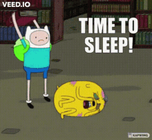 Time To Sleep Adventure Time GIF - Time To Sleep Adventure Time Finn GIFs