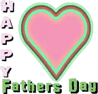 a happy fathers day greeting card with a heart