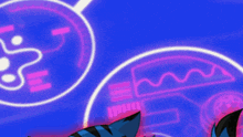 a blue and black cat wearing a red shirt with a lantern logo on it