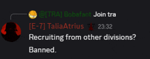 a screenshot of a conversation between bobafant and taliaatrius