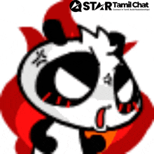 a star tamil chat logo with a panda