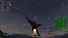 a screenshot of a video game shows a plane flying through the sky
