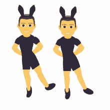 men with bunny ears joypixels bunny ears bunny men fun