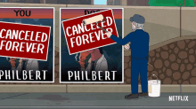 Cancelled Forever Poster GIF - Cancelled Forever Poster Philbert GIFs