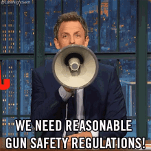 Seth Meyers Need GIF - Seth Meyers Need Gun Safety GIFs