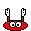 a pixel art drawing of a purple heart with wings and eyes .